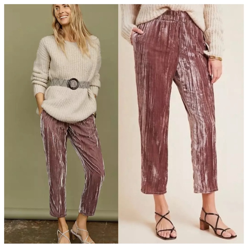 Anthropologie Tina + Jo Josephine Velvet Tapered Trouser
Pants Mauve Sz XS